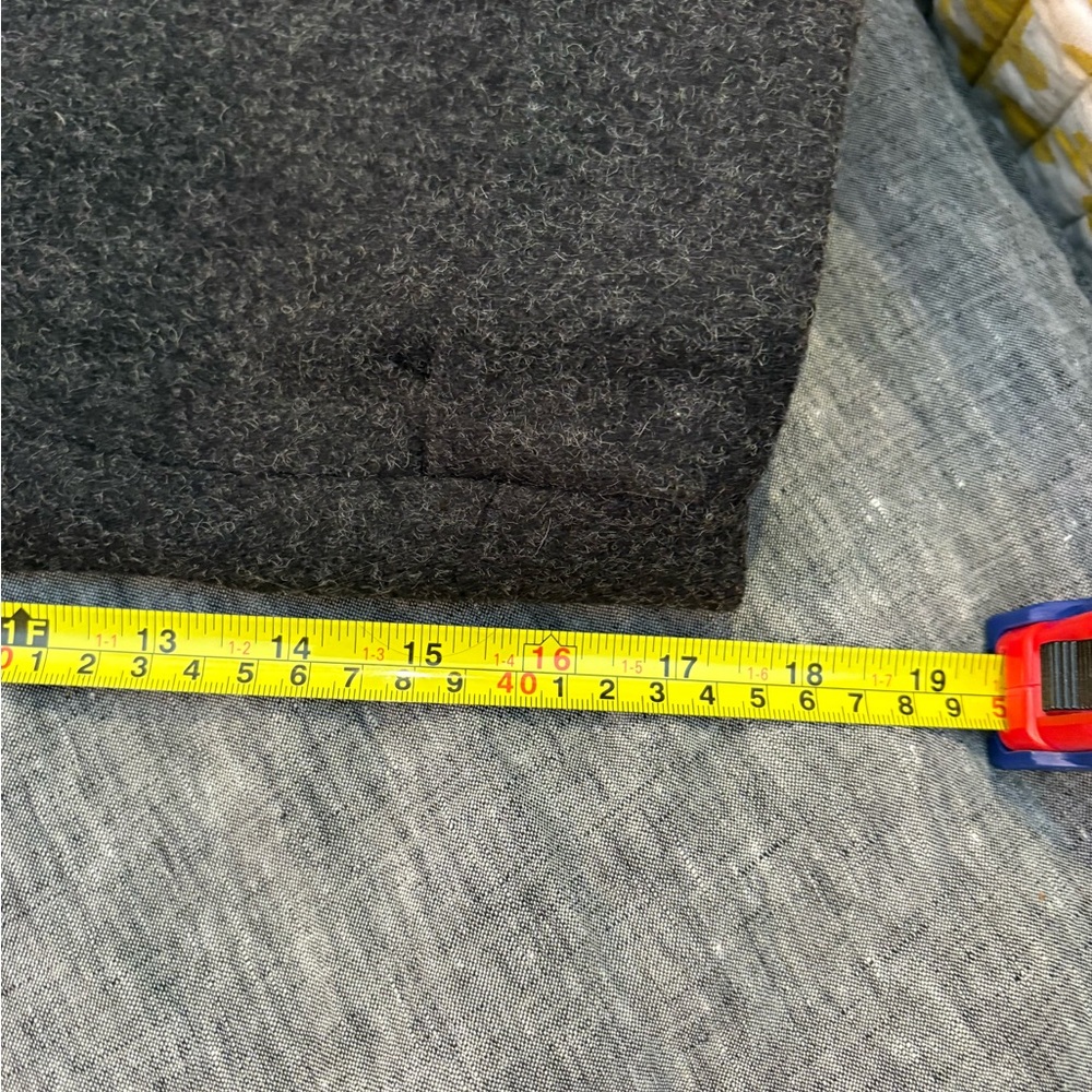 Women’s Double-Breasted 100% Wool Gray Black Coat - Picture 5 of 7